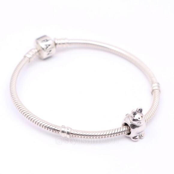 Authentic PANDORA Sterling Silver Kitty Cat Charm - Picture 5 of 8